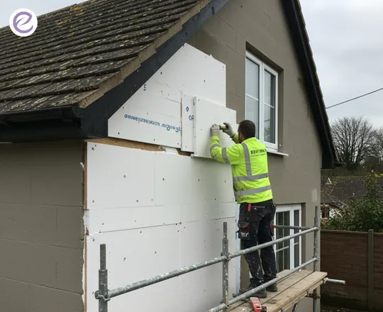 Eco-grant-UK-external-wall-insulation ECO Grant UK's installer installing external wall insulation